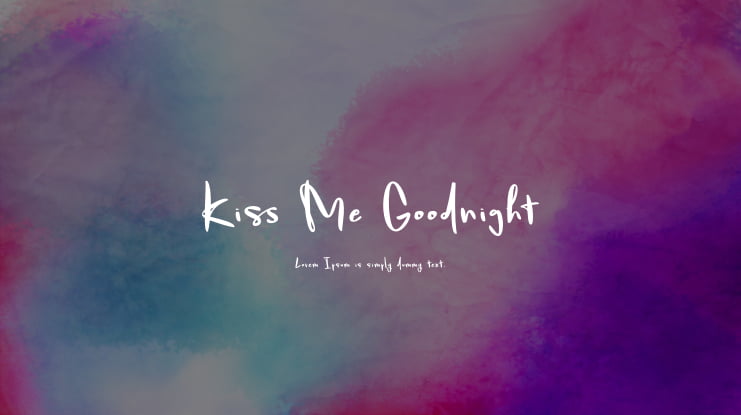 Kiss Me Goodnight Font