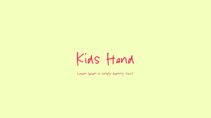 Kids Hand Font