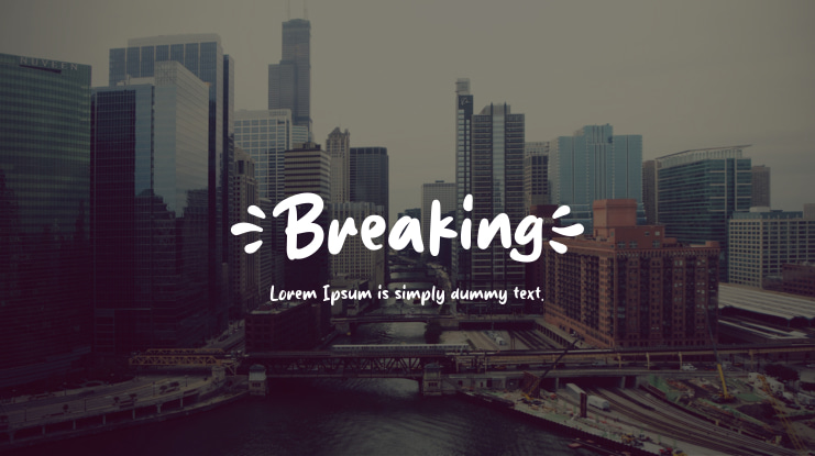 Breaking Font