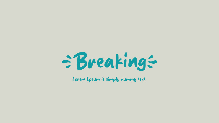 Breaking Font