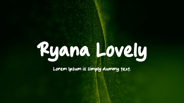 Ryana Lovely Font