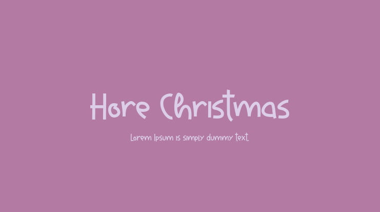 Hore Christmas Font