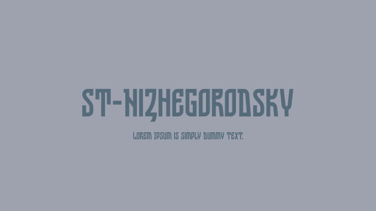 ST-Nizhegorodsky Font