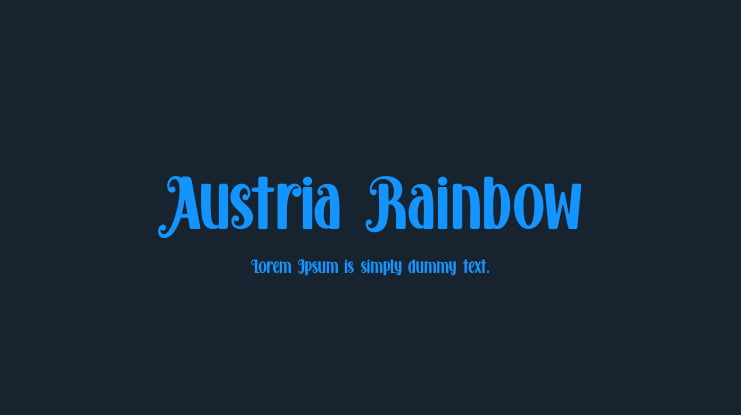 Austria Rainbow Font