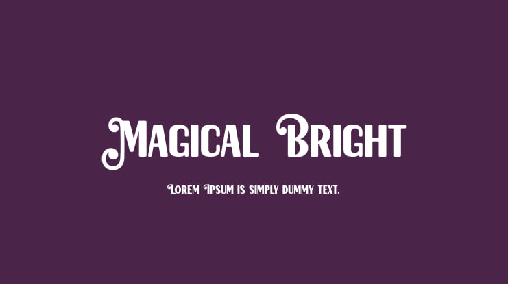 Magical Bright Font