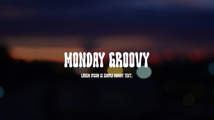 Monday Groovy Font