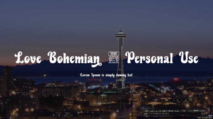 Love Bohemian - Personal Use Font