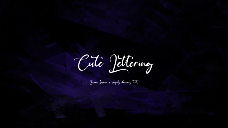 Cute Lettering Font