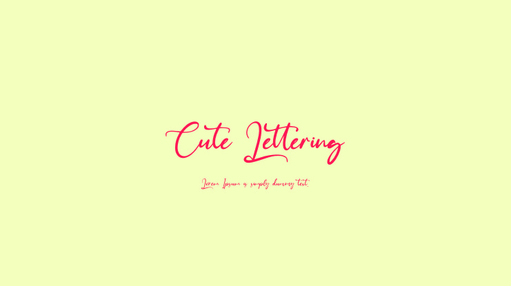 Cute Lettering Font