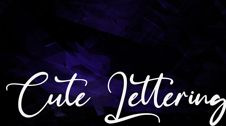 Cute Lettering Font