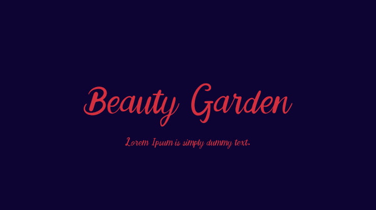 Beauty Garden Font