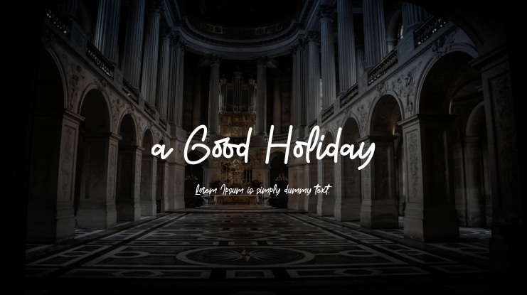 a Good Holiday Font