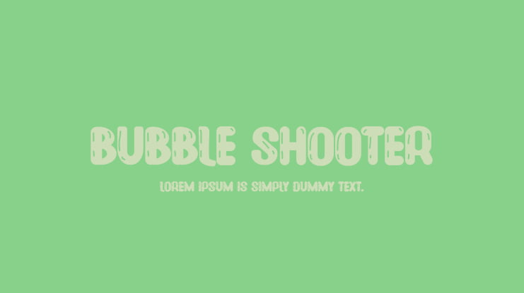 Bubble Shooter Font