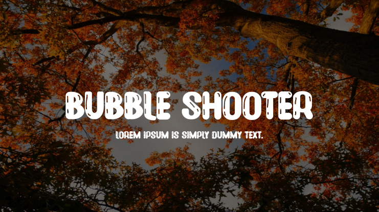 Bubble Shooter Font