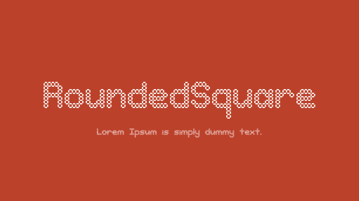 RoundedSquare Font