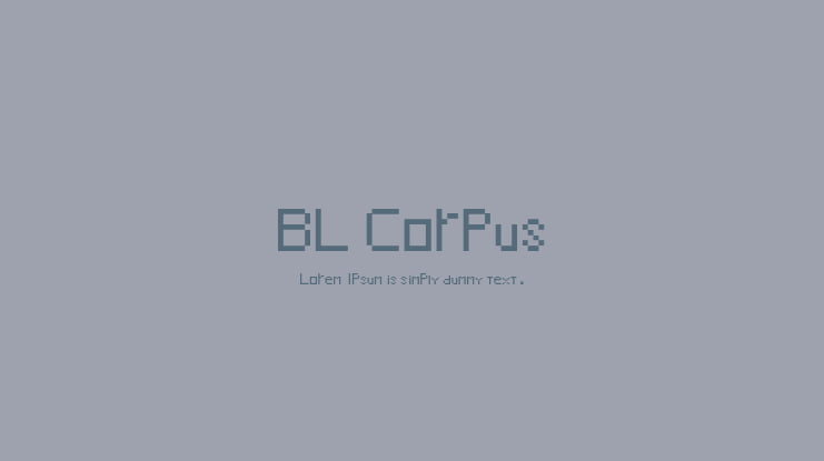BL Corpus Font