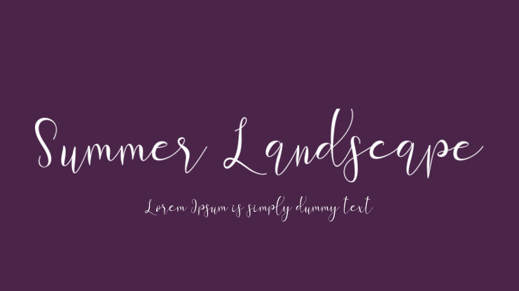 Summer Landscape Font