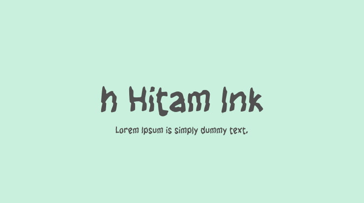 h Hitam Ink Font