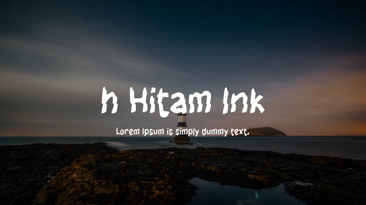 h Hitam Ink Font