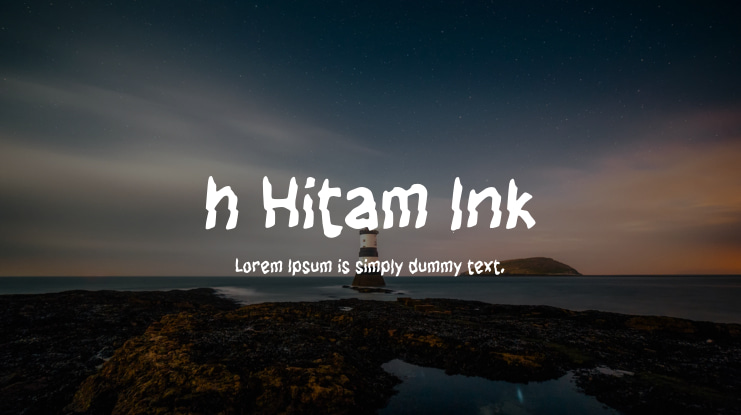 h Hitam Ink Font