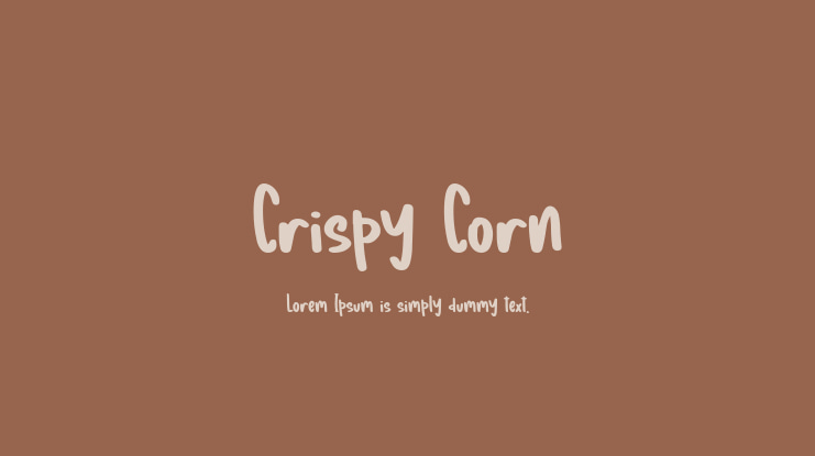 Crispy Corn Font