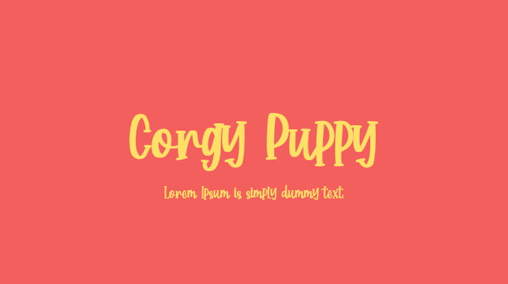 Corgy Puppy Font