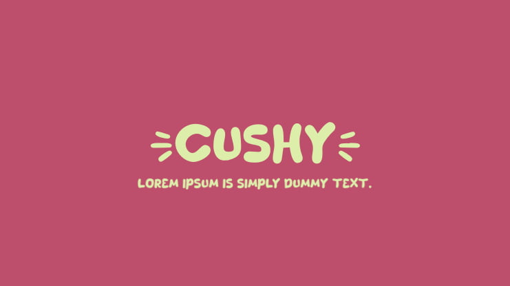 Cushy Font