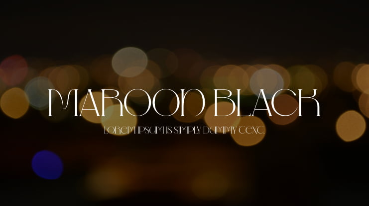 Maroon Black Font