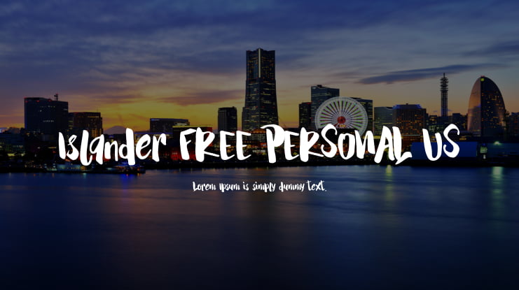 Islander FREE PERSONAL US Font Family