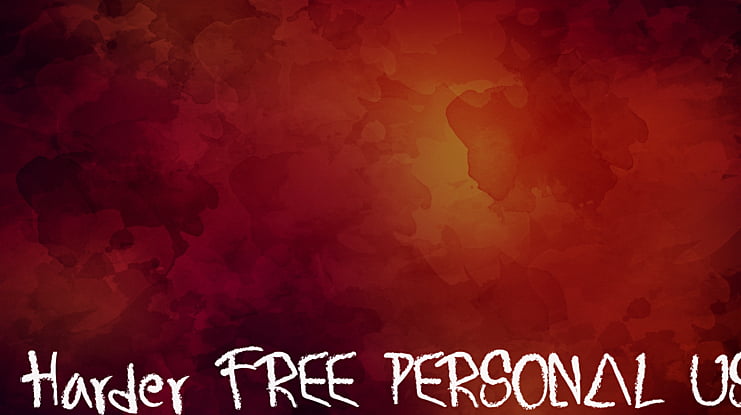 Harder FREE PERSONAL US Font