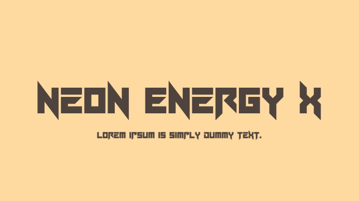 Neon Energy x Font Family
