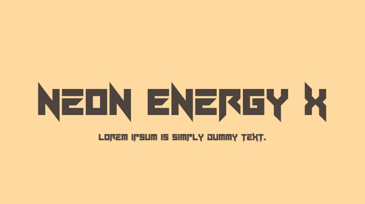 Neon Energy x Font Family