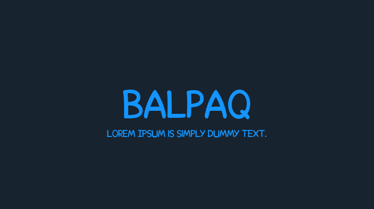 Balpaq Font