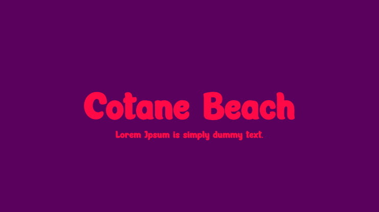 Cotane Beach Font