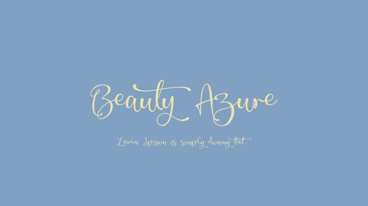 Beauty Azure Font