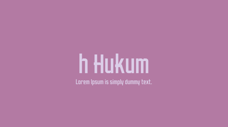 h Hukum Font