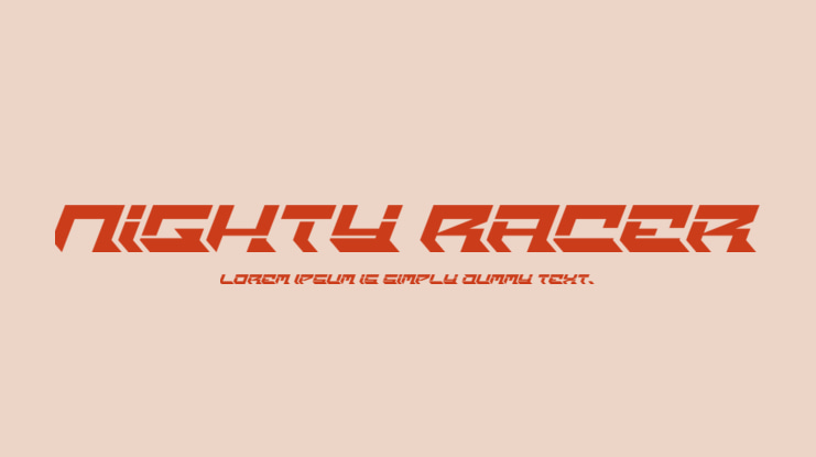 Nighty Racer Font