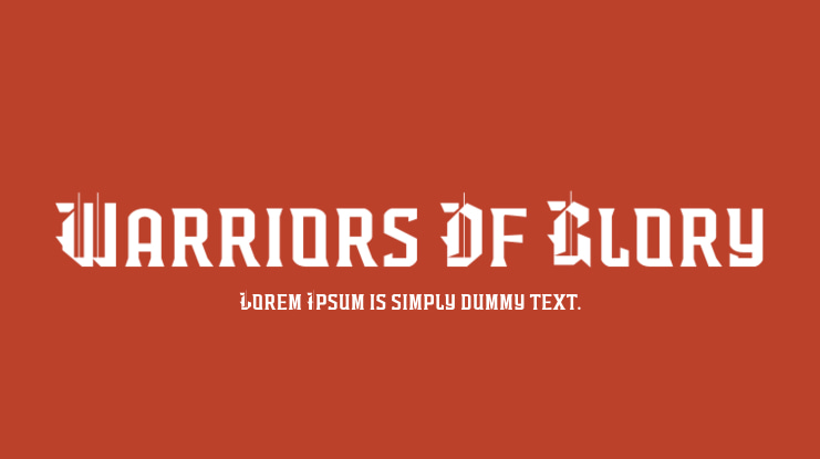 Warriors Of Glory Font
