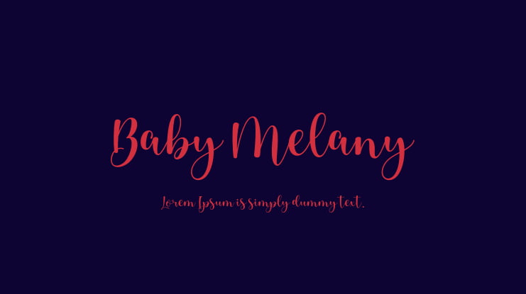 Baby Melany Font