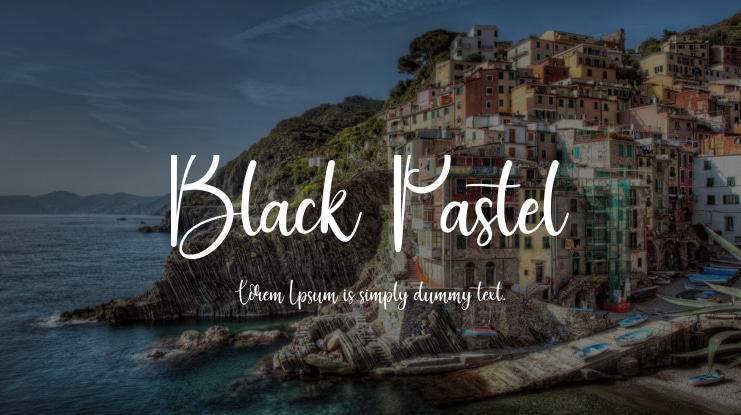 Black Pastel Font
