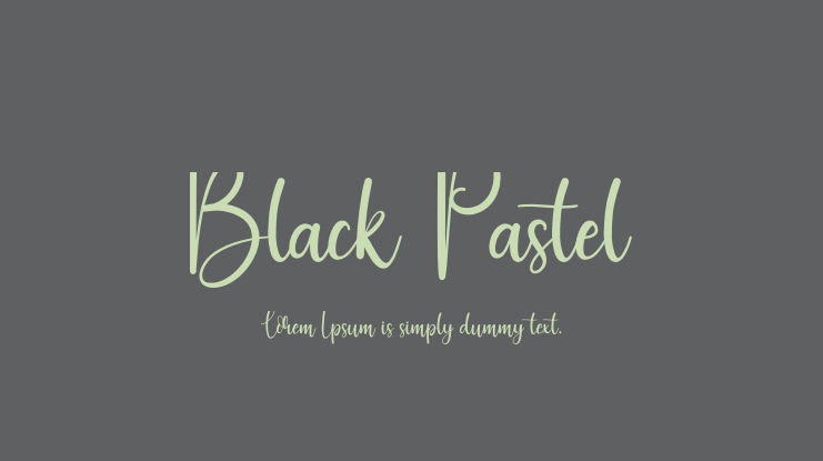 Black Pastel Font