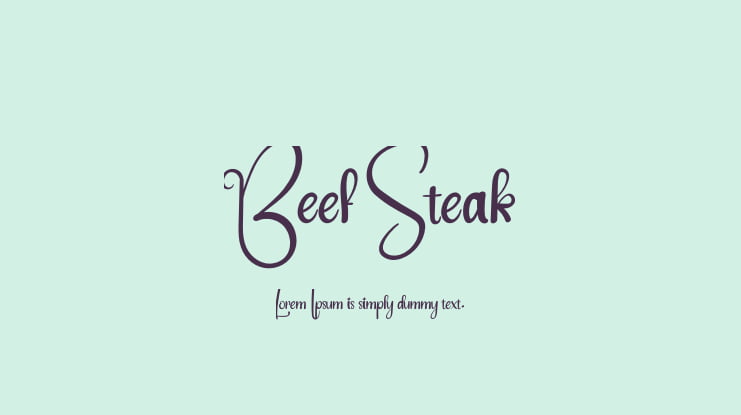 Beef Steak Font