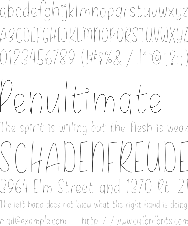 Daisy Rae font preview